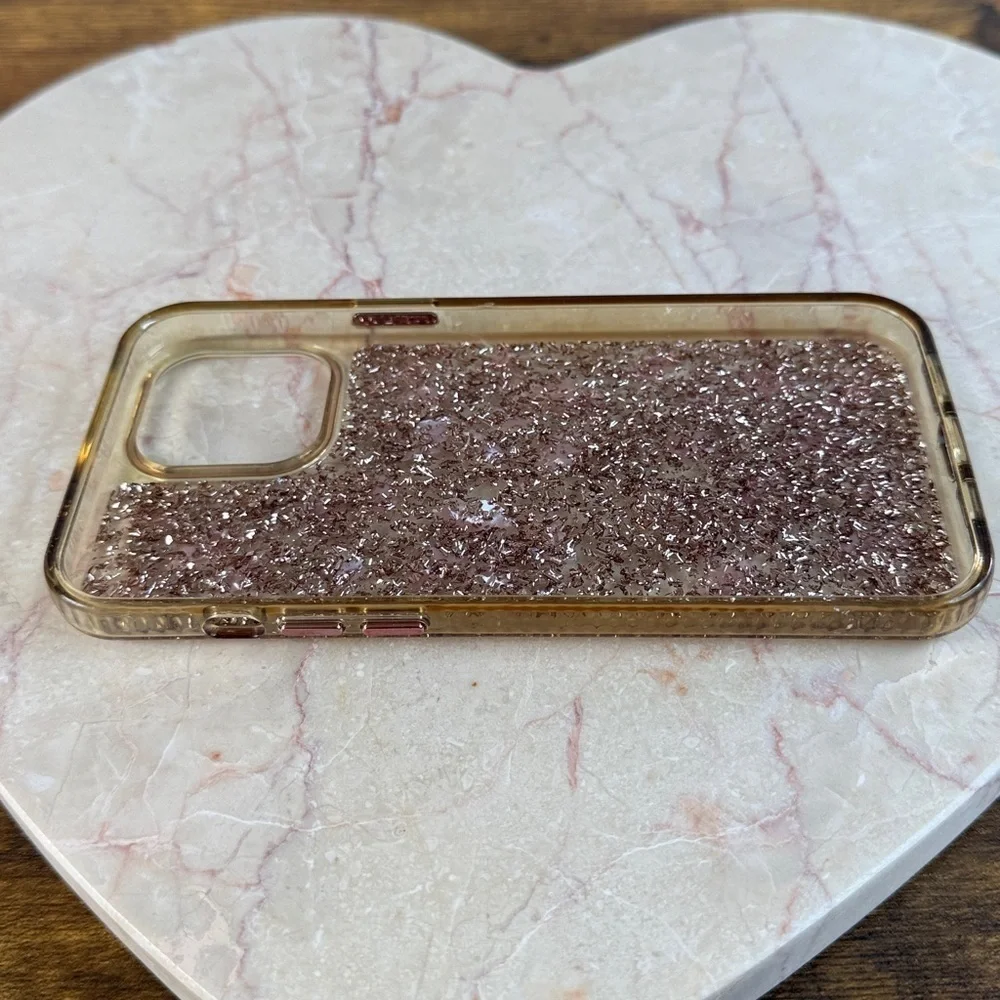 Glittery Sparkling Pink iPhone Case, 6.5” x 3.25